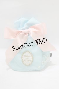 Maison de FLEUR / オーガンジーパール巾着ポーチ  サックス H-25-08-08-069-LO-ZA-NS-ZH