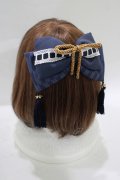 Amavel / お月見うさぎの和風スリーピンリボン  ネイビー H-25-08-08-076-CA-AC-NS-ZH