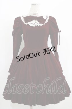 画像1: Victorian maiden / 別珍マロリーワンピース Free ボルドー H-25-08-08-012-CL-OP-NS-ZH