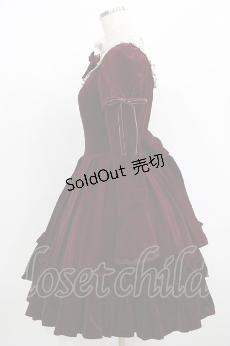 画像2: Victorian maiden / 別珍マロリーワンピース Free ボルドー H-25-08-08-012-CL-OP-NS-ZH (2)