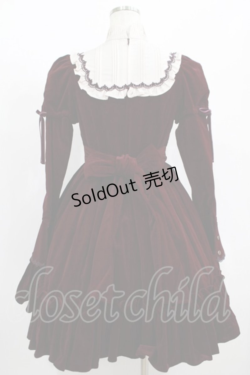 画像3: Victorian maiden / 別珍マロリーワンピース Free ボルドー H-25-08-08-012-CL-OP-NS-ZH (3)
