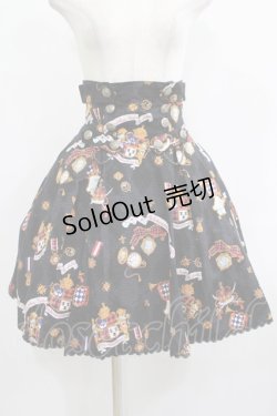 画像1: metamorphose / オールドエンブレムハイウエストスカート Free ブラック H-25-08-08-020-ME-SK-NS-ZH