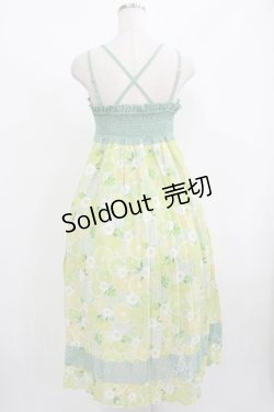 画像3: axes femme POETIQUE / レモン柄ワンピース M グリーン H-25-08-08-021-AX-OP-NS-ZH