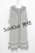 axes femme / ダマスク柄ワンピース M ブラック H-25-08-08-022-AX-OP-NS-ZH