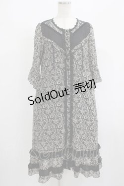 画像1: axes femme / ダマスク柄ワンピース M ブラック H-25-08-08-022-AX-OP-NS-ZH