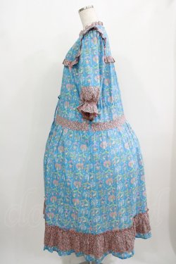 画像2: Jane Marple / A Celebrationコラボレーションドレス  ターコイズブルー×ピンク H-25-08-09-003-JM-OP-KB-ZH