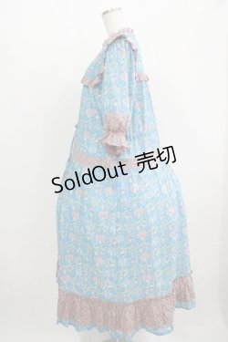 画像2: Jane Marple / A Celebrationコラボレーションドレス  ターコイズブルー×ピンク H-25-08-09-003-JM-OP-KB-ZH