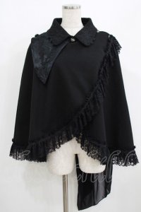 MR corset / 燕尾テールケープジャケット  ブラック H-25-08-09-028-PU-JA-KB-ZH