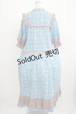 画像3: Jane Marple / A Celebrationコラボレーションドレス  ターコイズブルー×ピンク H-25-08-09-003-JM-OP-KB-ZH
