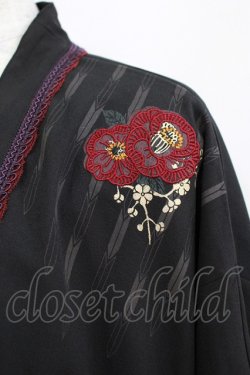 画像4: Ozz oneste / 着物風羽織  黒 H-25-08-09-031-OO-JA-KB-ZH