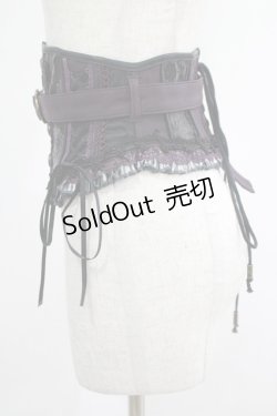 画像2: Ozz oneste / ジャガード切替ショートコルセット  パープル H-25-08-09-034-OO-ZA-KB-ZH