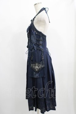 画像2: Ozz oneste / 薔薇刺繍ホルターオーバービスチェ  ネイビー H-25-08-09-037-OO-TO-KB-ZH