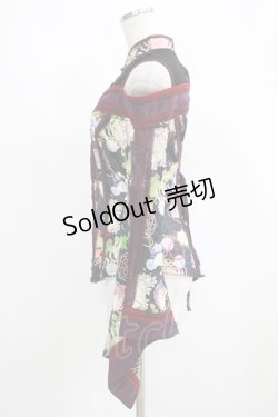 画像2: Ozz oneste / 2Way着物袖トップス  黒×紫 H-25-08-09-038-OO-TO-KB-ZH