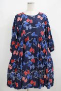 Jane Marple / Anniversary ribbonsティアードドレス  ネイビー H-25-08-09-005-JM-OP-KB-ZH
