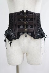 Ozz oneste / ナポレオン風ショートコルセット  黒 H-25-08-09-042-OO-ZA-KB-ZH