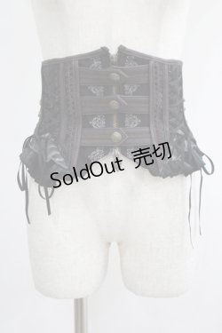画像1: Ozz oneste / ナポレオン風ショートコルセット  黒 H-25-08-09-042-OO-ZA-KB-ZH