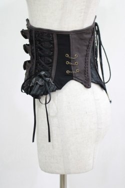 画像2: Ozz oneste / ナポレオン風ショートコルセット  黒 H-25-08-09-042-OO-ZA-KB-ZH
