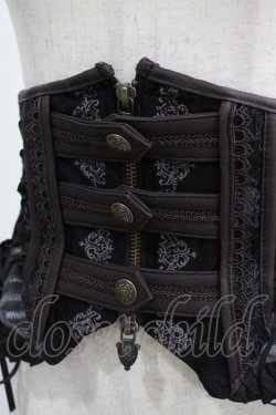 画像4: Ozz oneste / ナポレオン風ショートコルセット  黒 H-25-08-09-042-OO-ZA-KB-ZH