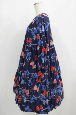 画像2: Jane Marple / Anniversary ribbonsティアードドレス  ネイビー H-25-08-09-005-JM-OP-KB-ZH