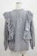 画像3: Jane Marple Dans Le Salon / Noon shoulder frill blouse  blue grey H-25-08-09-047-JM-BL-KB-ZH (3)