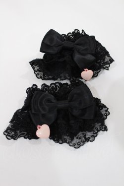 画像1: Angelic Pretty / ハートチャームお袖とめ  ブラック H-25-08-09-1035-AP-ZA-NS-ZH