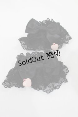 画像1: Angelic Pretty / ハートチャームお袖とめ  ブラック H-25-08-09-1035-AP-ZA-NS-ZH