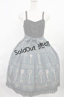 画像1: A3 Sucette doux（海外ロリータブランド） / Nameless Key切替ジャンパースカート S グリーン H-25-08-09-1040-LO-OP-NS-ZH