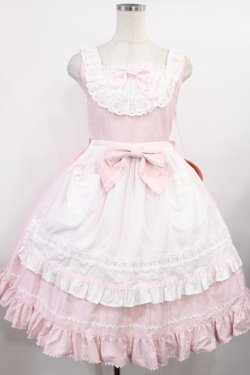 画像1: BABY,THE STARS SHINE BRIGHT / ローズフルールエプロンジャンパースカート Free ピンク H-25-08-09-1006-BA-OP-NS-ZH
