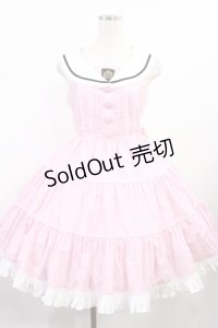 Angelic Pretty / ヴィンテージスクールジャンパースカート Free ピンク H-25-08-09-1008-AP-OP-NS-ZH
