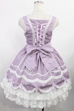 画像3: Angelic Pretty / スカラップレースたたきジャンパースカート Free ラベンダー H-25-08-09-1009-AP-OP-NS-ZH (3)