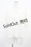 m petit by misako / NINA'sコラボ襟付きプルオーバー L アイボリー H-25-08-09-1016-LO-TO-YZ-ZH