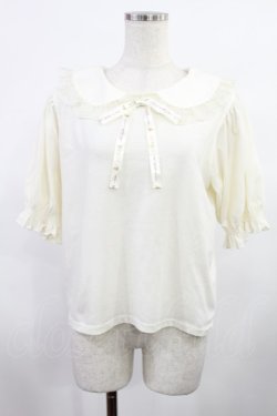 画像1: m petit by misako / NINA'sコラボ襟付きプルオーバー L アイボリー H-25-08-09-1016-LO-TO-YZ-ZH