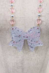 Angelic Pretty / きらめきリボンネックレス  サックス H-25-08-09-1018-AP-AC-NS-ZH