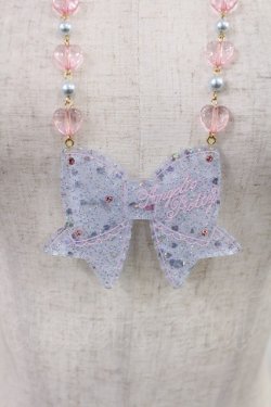 画像1: Angelic Pretty / きらめきリボンネックレス  サックス H-25-08-09-1018-AP-AC-NS-ZH