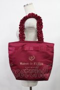 Maison de FLEUR / ブランドロゴフリルハンドルトートMバッグ  ワイン H-25-08-09-1019-LO-BG-NS-ZH