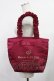 画像1: Maison de FLEUR / ブランドロゴフリルハンドルトートMバッグ  ワイン H-25-08-09-1019-LO-BG-NS-ZH (1)