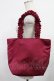 画像2: Maison de FLEUR / ブランドロゴフリルハンドルトートMバッグ  ワイン H-25-08-09-1019-LO-BG-NS-ZH (2)