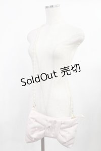 Maison de FLEUR / ピンクリボンリボン型ショルダーバッグ  ピンク H-25-08-09-1020-LO-BG-YZ-ZH