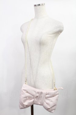 画像1: Maison de FLEUR / ピンクリボンリボン型ショルダーバッグ  ピンク H-25-08-09-1020-LO-BG-YZ-ZH