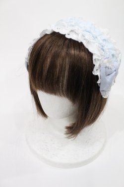 画像1: Angelic Pretty / Sweetシフォンフリルヘッドドレス  サックス H-25-08-09-1026-AP-AC-NS-ZH