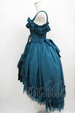 画像2: ATELIER PIERROT / Mystique Jacquard Jumper Skirt  グリーン H-25-08-09-001-EL-OP-KB-ZH