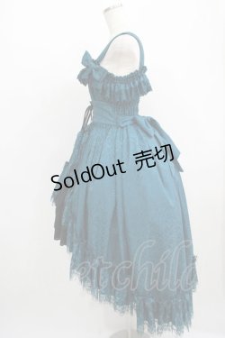 画像2: ATELIER PIERROT / Mystique Jacquard Jumper Skirt  グリーン H-25-08-09-001-EL-OP-KB-ZH