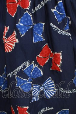 画像4: Jane Marple / Anniversary ribbonsティアードドレス  ネイビー H-25-08-09-005-JM-OP-KB-ZH