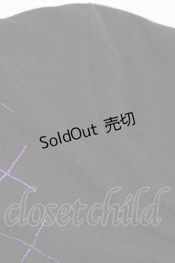 画像4: ALGONQUINS / クロス刺繍イレギュラーZIPパーカー  黒 H-25-08-09-049-AL-TO-KB-ZH