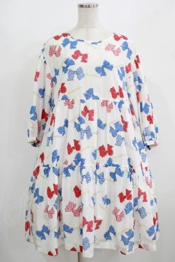 画像1: Jane Marple / Anniversary ribbonsティアードドレス  オフホワイト H-25-08-09-006-JM-OP-KB-ZH
