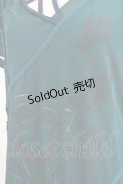 画像4: Ozz Croce / 異素材切替ロングトップス  グリーン H-25-08-09-059-OO-TO-KB-ZH