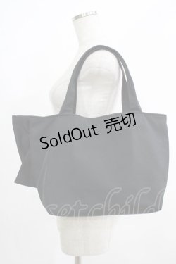 画像2: Jane Marple / ロゴEmbリボンBAG  黒 H-25-08-09-064-JM-BG-KB-ZH