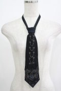 Ozz oneste / 薔薇刺繍ネクタイ  黒×青薔薇 H-25-08-09-066-OO-ZA-KB-ZH