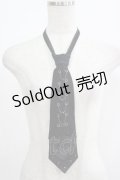 Ozz oneste / 薔薇刺繍ネクタイ  黒×青薔薇 H-25-08-09-066-OO-ZA-KB-ZH