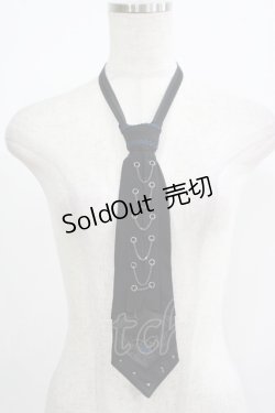 画像1: Ozz oneste / 薔薇刺繍ネクタイ  黒×青薔薇 H-25-08-09-066-OO-ZA-KB-ZH